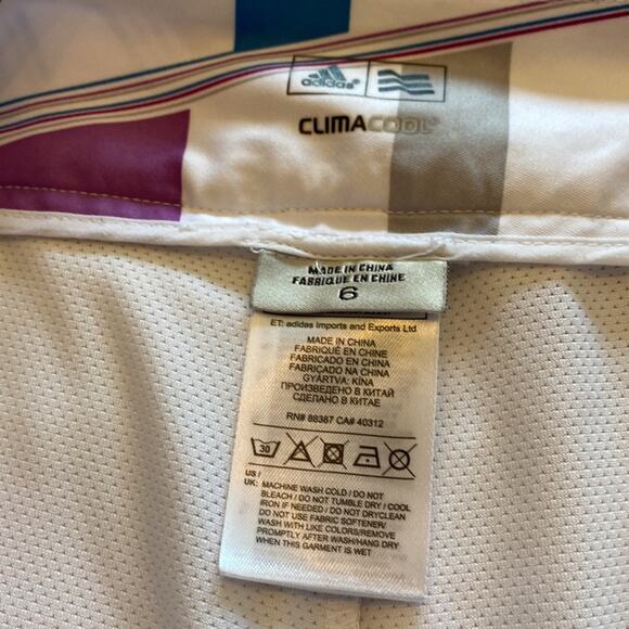 Adidas women’s 6 activewear print skort shorts - Picture 5 of 5